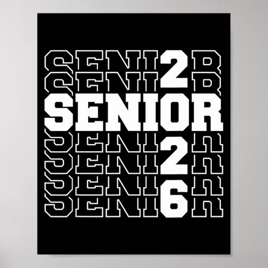 Afgestudeerde 2026 klas van 2026 middelbare school poster (Voorkant)