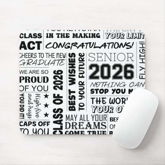 Afgestudeerde 2026 muismat (Met muis)