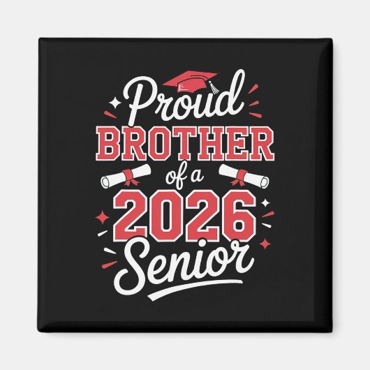 Afgestudeerde 2026 Trots Broer Van Eeen Afgestudee Magneet (Voorkant)