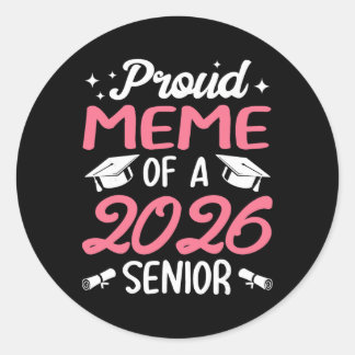 Afgestudeerde 2026 Trots Meme Van Eén Afgestudeerd Ronde Sticker