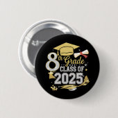 Afgestudeerde 8e klas van 2025 Afstuderen Ronde Button 5,7 Cm (Voorkant /achterkant)