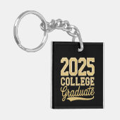 Afgestudeerde afgestudeerden senior school 2025 sleutelhanger (Voorkant Links)
