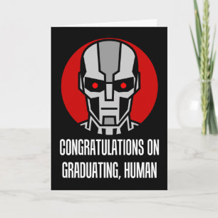Afgestudeerde AI-robot Feliciteert Afgestudeerde Kaart