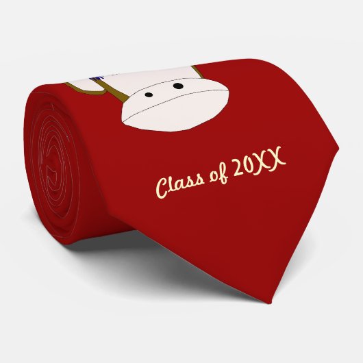 Afgestudeerde apenStropdas Sjabloon Stropdas (Opgerold)