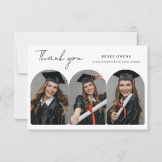 Afgestudeerde Boog Foto Afstuderen Bedankkaart