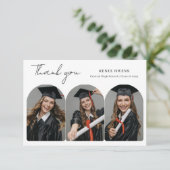 Afgestudeerde Boog Foto Afstuderen Bedankkaart (Staand voorkant)