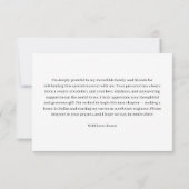 Afgestudeerde Boog Foto Afstuderen Bedankkaart (Achterkant)