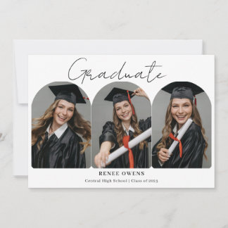 Afgestudeerde Boog Foto Collage Afstuderen Kaart