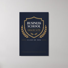 Afgestudeerde Business School 2026 Eigen Doek Canvas Afdruk