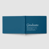 Afgestudeerde Definitie Modern Blauw Gastenboek (Volledig)