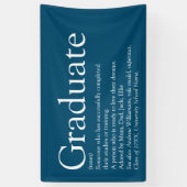 Afgestudeerde Definitie Modern Blauw Spandoek (Verticaal)