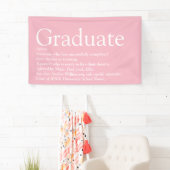 Afgestudeerde Definitie Modern Meisjesachtig Roze Spandoek (Insitu)