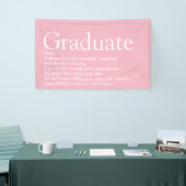 Afgestudeerde Definitie Modern Meisjesachtig Roze Spandoek (Beurs)