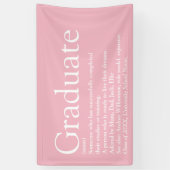 Afgestudeerde Definitie Modern Meisjesachtig Roze Spandoek (Verticaal)