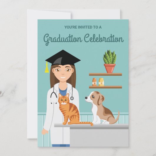 Afgestudeerde dierenartsstudent DVM Kaart (Voorkant)