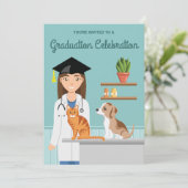 Afgestudeerde dierenartsstudent DVM Kaart (Staand voorkant)