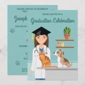 Afgestudeerde dierenartsstudent DVM Kaart (Voorkant / Achterkant)
