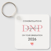 Afgestudeerde DNP Gepersonaliseerde Naam Klas van Sleutelhanger (Voorkant)