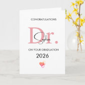 Afgestudeerde dokter Gepersonaliseerde naam klas 2 Kaart (Gele Bloem)