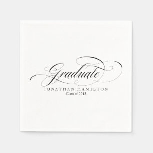 Afgestudeerde Fancy Calligraphy Afstuderen Servet