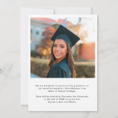 Afgestudeerde foto afstuderen aankondiging (Achterkant)