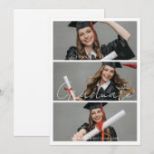 Afgestudeerde foto middelbare school afstuderen aankondiging (Voorkant / Achterkant)