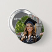 Afgestudeerde Foto Naam Jaar Afstuderen Ouder  Ronde Button 5,7 Cm (Voorkant /achterkant)