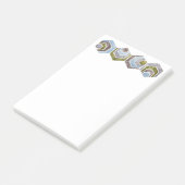Afgestudeerde hexagon post-it® notes (Schuin)