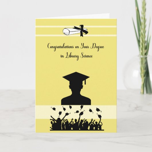 Afgestudeerde Kaart in Bibliotheekwetenschap met m (Voorkant)