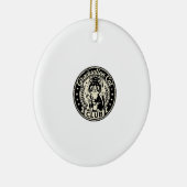 Afgestudeerde Kat Grappige Kat Grafisch - Afgestud Keramisch Ornament (Rechts)