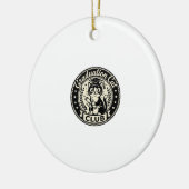 Afgestudeerde Kat Grappige Kat Grafisch - Afgestud Keramisch Ornament (Links)