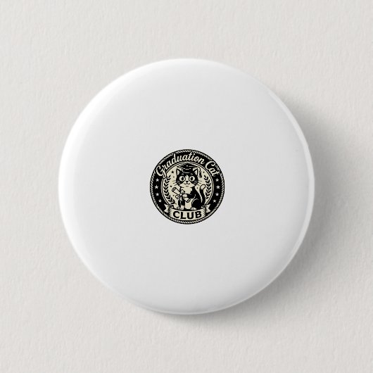 Afgestudeerde Kat Grappige Kat Grafisch - Afgestud Ronde Button 5,7 Cm (Voorkant)