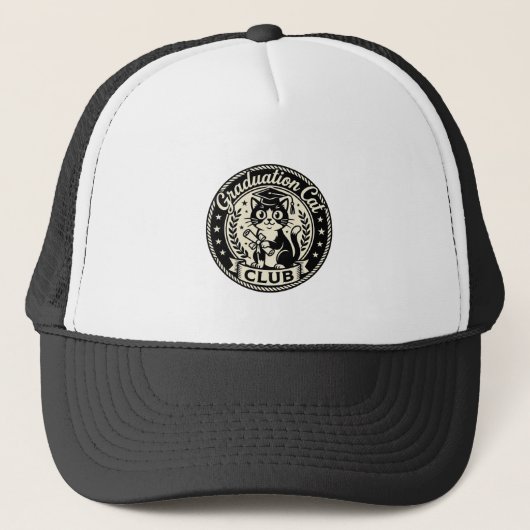 Afgestudeerde Kat Grappige Kat Grafisch - Afgestud Trucker Pet (Voorkant)