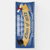 Afgestudeerde klas middelbare school spandoek (Verticaal)