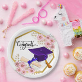 Afgestudeerde klas papieren bordje (Feest)