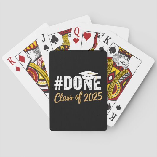 Afgestudeerde klas van 2025 afgestudeerd afstudere pokerkaarten (Achterkant)