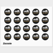 Afgestudeerde klas van 2025 afgestudeerd afstudere ronde sticker (Vel)
