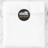 Afgestudeerde klas van 2025 afgestudeerd afstudere ronde sticker (Tas)
