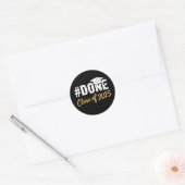Afgestudeerde klas van 2025 afgestudeerd afstudere ronde sticker (Envelop)