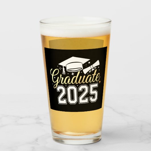 Afgestudeerde klas van 2025 afgestudeerde glas (Voorkant gevuld)