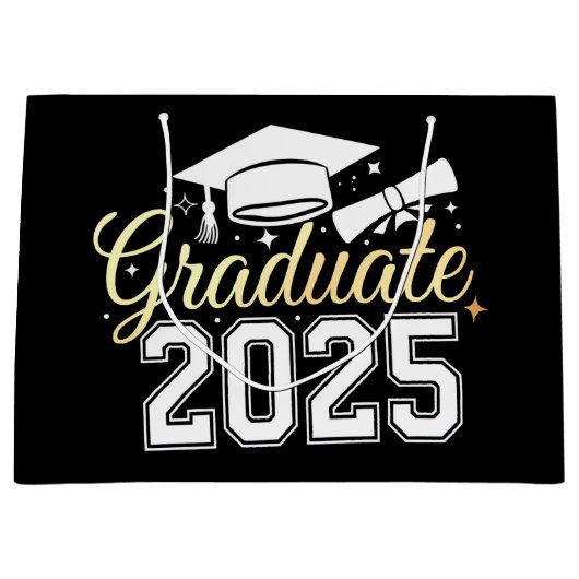 Afgestudeerde klas van 2025 afgestudeerde groot cadeauzakje (Voorkant)