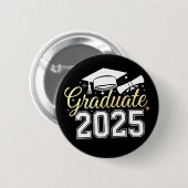 Afgestudeerde klas van 2025 afgestudeerde ronde button 5,7 cm (Voorkant /achterkant)