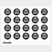Afgestudeerde klas van 2025 afgestudeerde ronde sticker (Vel)