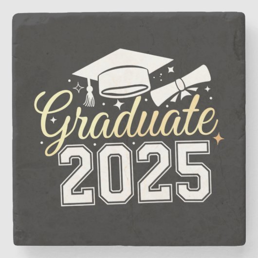 Afgestudeerde klas van 2025 afgestudeerde stenen onderzetter (Voorkant)