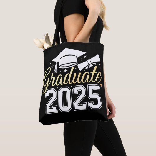 Afgestudeerde klas van 2025 afgestudeerde tote bag (Dichtbij)