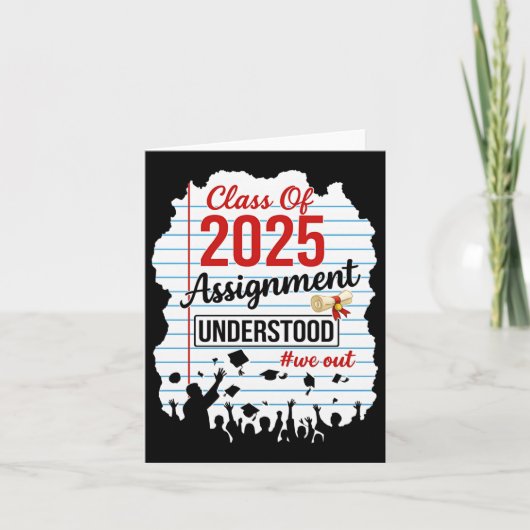 Afgestudeerde klas van 2025 afstuderen universitei kaart (Voorkant)