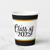 Afgestudeerde klas van 2025 papieren bekers (Achterkant)