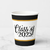 Afgestudeerde klas van 2025 papieren bekers (Voorkant)
