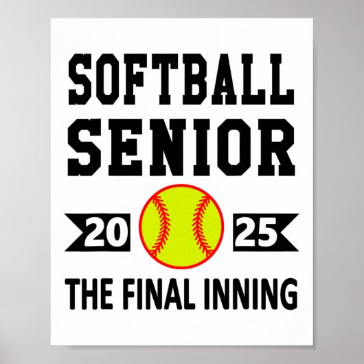 Afgestudeerde klas van 2025 Softll Senior Night Gr Poster (Voorkant)