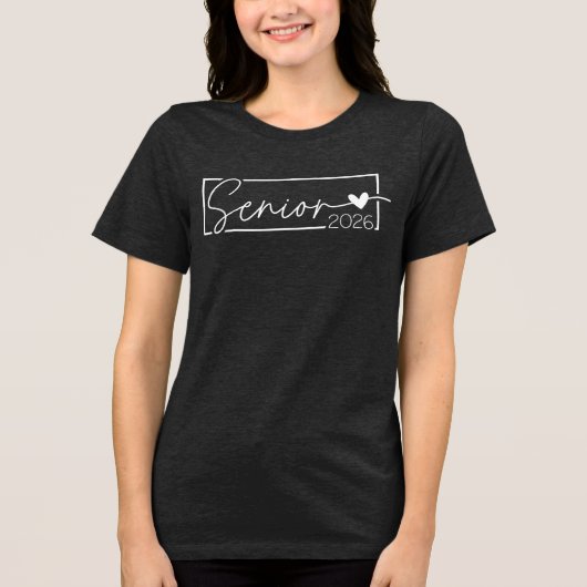 Afgestudeerde klas van 2026 Afgestudeerde klas van Tri-Blend Shirt (Voorkant)